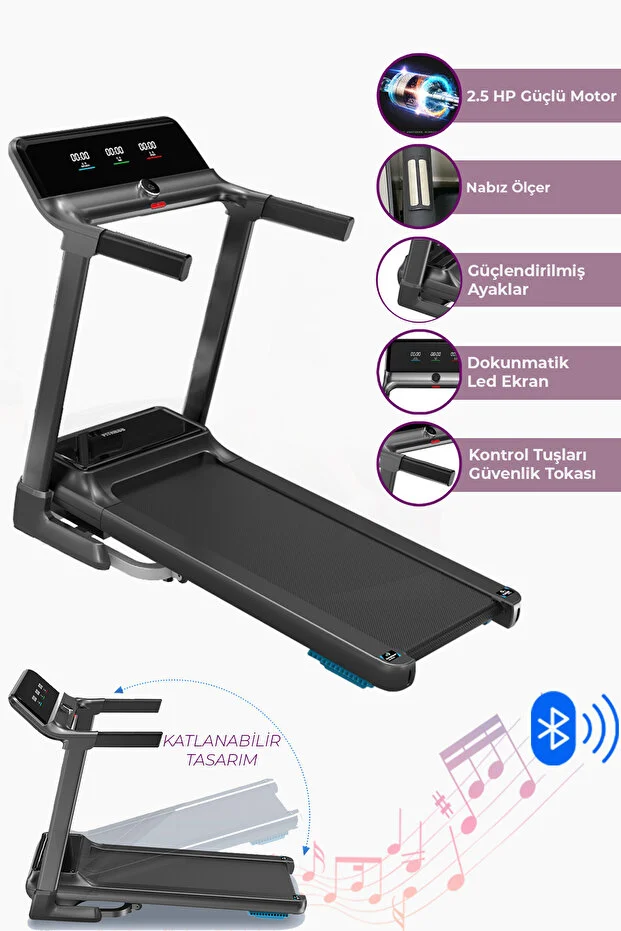 Relax Premium 14 Km Hız Bluetoothlu Katlanabilir Yürüme Ve Koşu Bandı 2.5 Hp Motor RL-930